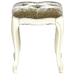 Пуф из массива дерева с велюровой обивкой Lefevre French Seating варинант исполнения - 2 | Loft Concept в Москве