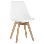 Стул с основой из пластика и мягким сиденьем Arvika White варинант исполнения - 1 | Loft Concept в Москве