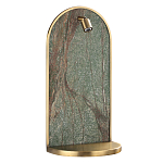 Настенный светильник зеленого цвета с бронзовой рамкой овальной формы с полкой Herbarium  варинант исполнения - 1 | Loft Concept в Москве