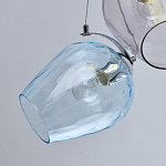 Люстра каскадная с 9-ю разноцветными стеклянными плафонами Kaleido варинант исполнения - 5 | Loft Concept в Москве