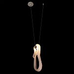 Подвесной светильник белого цвета с изогнутым плафоном Flow Loop варинант исполнения - 3 | Loft Concept в Москве