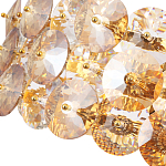 Люстра круглая золотого цвета с круглыми хрустальным элементами Solyria варинант исполнения - 7 | Loft Concept в Москве