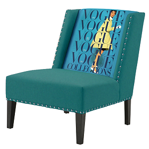 FUN Armchair  Vogui I Turquoise Дизайнерское кресло с цветным принтом 