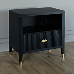 Прикроватная тумбочка с полкой Elsa Dreams Black варинант исполнения - 1 | Loft Concept в Москве