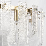 Бра с металлическим основанием золотого цвета и хрустальными подвесками Textured Glass варинант исполнения - 6 | Loft Concept в Москве