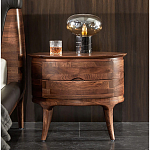 Прикроватный столик из дерева с 2-мя ящиками Moon Walnut Furniture варинант исполнения - 2 | Loft Concept в Москве