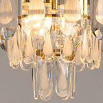 Люстра многоярусная с овальными прозрачными подвесками 28 см Harmonica варинант исполнения - 5 | Loft Concept в Москве