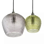 Подвесной светильник каскадный с 2-мя рельефными плафонами Cascade with Relief Lampshades варинант исполнения - 5 | Loft Concept в Москве