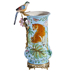 Ваза из фарфора с птицей на бронзовой ветке Garden of Eden варинант исполнения - 5 | Loft Concept в Москве