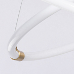 Люстра подвесная с двумя пересекающимися белыми светодиоидными кольцами Luke Lampco Tracer Lamp варинант исполнения - 7 | Loft Concept в Москве