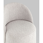 Пуф Loreen со спинкой вращающийся букле светло-серый варинант исполнения - 2 | Loft Concept в Москве