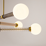 Люстра со стеклянными вставками Helios варинант исполнения - 3 | Loft Concept в Москве