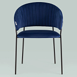 Стул в велюре синего цвета Horizon варинант исполнения - 3 | Loft Concept в Москве