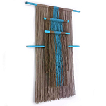 Дизайнерское Панно Макраме из хлопковых нитей Japan Wall Panel Blue варинант исполнения - 1 | Loft Concept в Москве