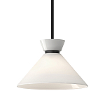 Подвесной светильник с белым стеклянным конусным плафоном Alora Mood варинант исполнения - 1 | Loft Concept в Москве