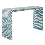 Консоль Дизайнерская Kenya Console ZEBRA Bone Inlay blue варинант исполнения - 4 | Loft Concept в Москве