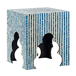 Приставной столик с инкрустацией раковинами устриц Bone Inlay варинант исполнения - 6 | Loft Concept в Москве