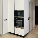 Угловой кухонный гарнитур Жемчужный белый Серый Clarke Kitchen Set White Grey варинант исполнения - 2 | Loft Concept в Москве