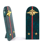Сувенир Погон МВД из натурального камня змеевик Souvenir Epaulets варинант исполнения - 2 | Loft Concept в Москве