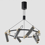 Люстра круглая с 9-ю цилиндрическими плафонами на магнитном креплении Bronze Concert варинант исполнения - 4 | Loft Concept в Москве