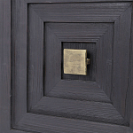 Тумба черная из дерева двухдверная Geometric Double Door Nightstand варинант исполнения - 2 | Loft Concept в Москве