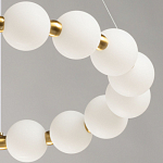 Люстра круглая с матовыми белыми шарами PEARLS Suspension варинант исполнения - 9 | Loft Concept в Москве