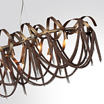 Люстра подвесная линейная с переплетенными металлическими лентами и цепочками Atlantis Chain варинант исполнения - 5 | Loft Concept в Москве