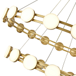 Люстра двухъярусная с круглыми светодиодными источниками света Maxine Light варинант исполнения - 8 | Loft Concept в Москве