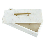 Шкатулка из белого мрамора Save Time варинант исполнения - 3 | Loft Concept в Москве