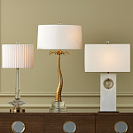 Настольная лампа с прозрачным корпусом и фактурным абажуром Charm and Luxury варинант исполнения - 3 | Loft Concept в Москве