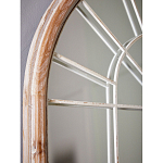 Зеркало-окно настенное в венецианском стиле с деревянной рамой бежевого цвета Venetian Smooth варинант исполнения - 7 | Loft Concept в Москве