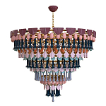 Люстра круглая с декором из разноцветных элементов в виде листьев Changing Seasons варинант исполнения - 3 | Loft Concept в Москве