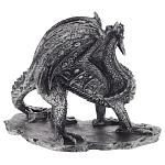 Декоративная статуэтка Дракон Dragon Black Silver Statuette варинант исполнения - 4 | Loft Concept в Москве