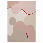 Плед из хлопка бежевого цвета с абстрактным принтом Elysian Flow Peach варинант исполнения - 1 | Loft Concept в Москве