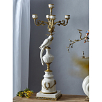 Подсвечник белый Попугай из фарфора с бронзовыми элементами Eden Garden варинант исполнения - 4 | Loft Concept в Москве