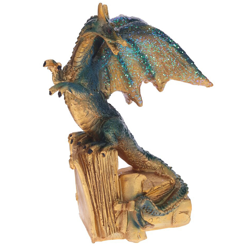    Multicolor Gold Dragon Treasure Keeper Statuette     | Loft Concept 