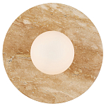 Бра в виде диска с плафоном из матового белого стекла Marble Glow варинант исполнения - 3 | Loft Concept в Москве