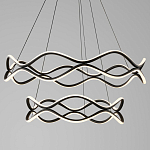 Люстра подвесная с волнообразным черным каркасом Black Tsunami варинант исполнения - 1 | Loft Concept в Москве