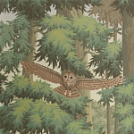 Обои ручная роспись Redwoods Sequoia colourway on Aurore scenic paper варинант исполнения - 2 | Loft Concept в Москве