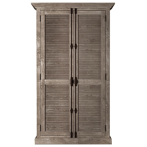 RH Shutter Double-Door Cabinet Шкаф с реечными дверями дуб