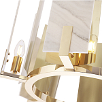 Люстра подвесная круглая с мраморными прямоугольными вставками и золотым основанием Диаметр 55 см Marble square Chandelier варинант исполнения - 3 | Loft Concept в Москве