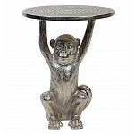 Столик с подстольем в виде обезьянки Bombay Nickel варинант исполнения - 2 | Loft Concept в Москве
