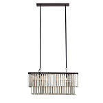 Люстра линейная прямоугольная с подвесками из натурального перламутра Nacre варинант исполнения - 1 | Loft Concept в Москве