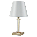 Настольная лампа с белым тканевым абажуром в форме конуса Laurent варинант исполнения - 5 | Loft Concept в Москве