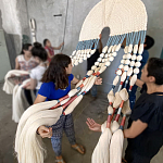 Настенное украшение из нитей Корона с кисточками Crown Wall Hanging варинант исполнения - 3 | Loft Concept в Москве