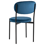 Стул с круглым сиденьем на металлическом основании ALFIE CHAIR Blue варинант исполнения - 4 | Loft Concept в Москве