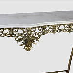 Консоль из бронзы с мраморной прямоугольной столешницей Bronze Console варинант исполнения - 2 | Loft Concept в Москве