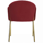 Стул бордовый на золотистых ножках Burgundy Chair варинант исполнения - 4 | Loft Concept в Москве