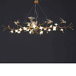 Люстра в виде золотой ветки с цветами и птичками Marvelous Garden варинант исполнения - 7 | Loft Concept в Москве