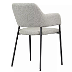 Стул мягкий с подлокотниками Chair Gray Upholstery Boucle варинант исполнения - 3 | Loft Concept в Москве